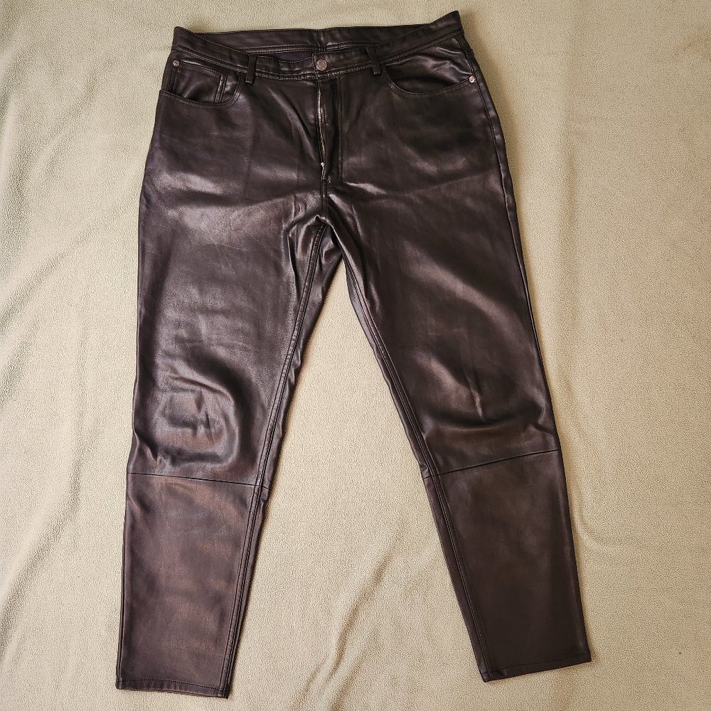 Zara Black Leather Pants